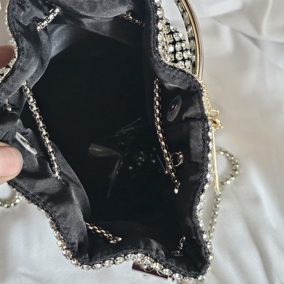 Silver Rhinestone Bucket Bag - Picture 3 of 3